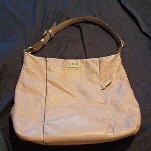 Coach Metallic Tan Shoulder Bag